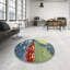 Tapis de zone vert/rouge contemporain Guillotte-1430372804