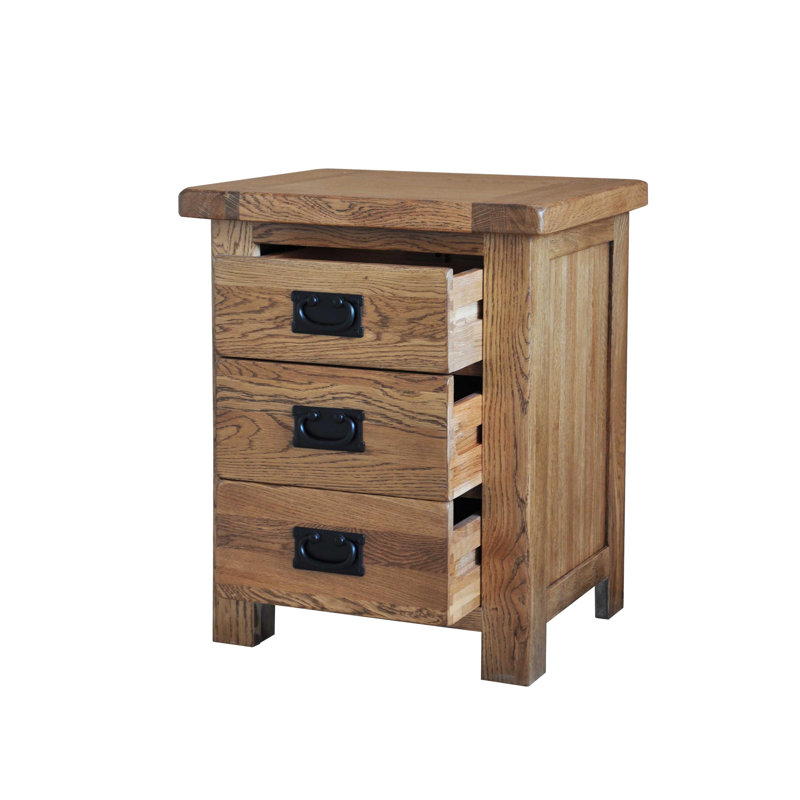 50cm W Solid Wood Bedside Table