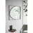 Contemporary Bathroom Mirror With Gold Metal Frame And Abstract Design