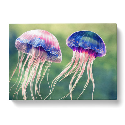 Watercolour Jellyfish - Wrapped Canvas