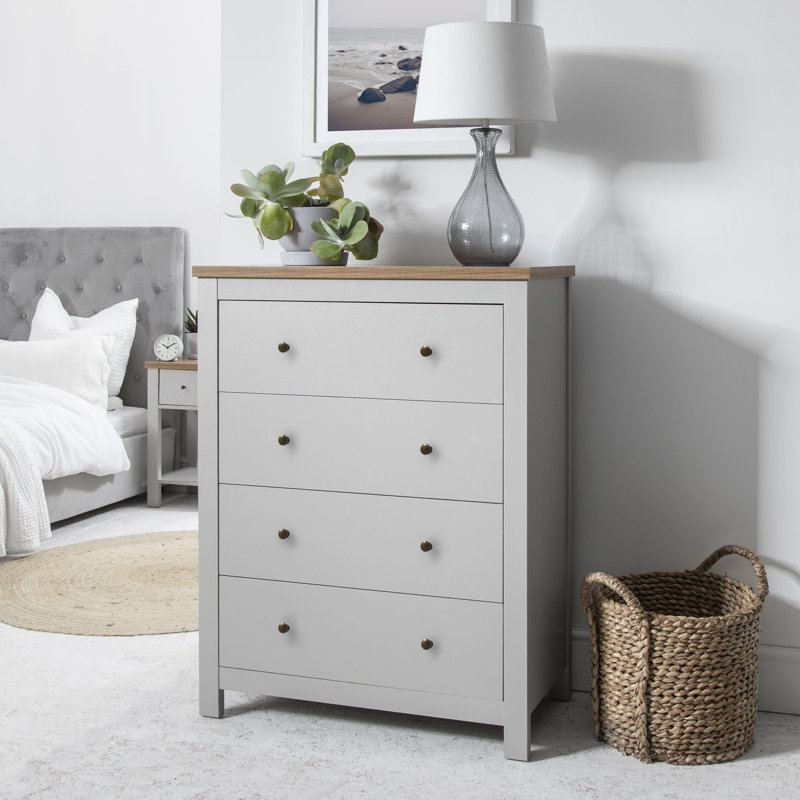 Maryhannah 2 Door Manufactured Wood Wardrobe, Stone Grey