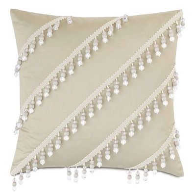 Jolene Bead Trim Throw Pillow
