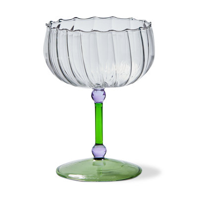 Bloom Coupe Glass Green Everyday 14 Oz