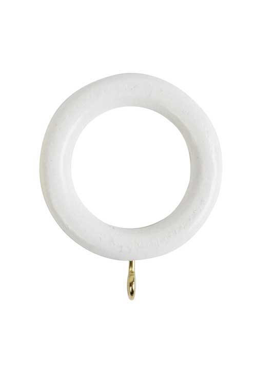 Wood Curtain Rings, 28 cm W x 28 cm D, White