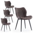Upholstered Dining Chairs Faux Leather Side Chair With Metal Frame