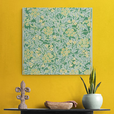 Jasmin - Green Pattern by William Morris - Wrapped Canvas Print