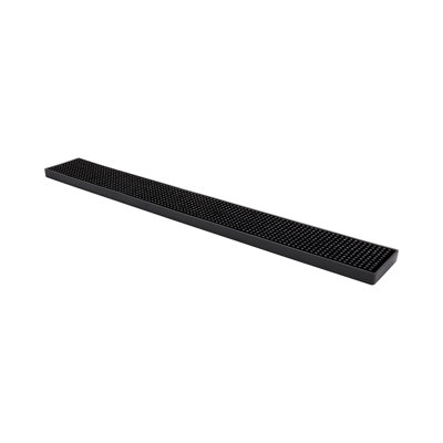 Tapis de bar en caoutchouc noir antidérapant Bar Lux de 23 3/4 po x 3 1/4 po x 1/2 po Bar Lux