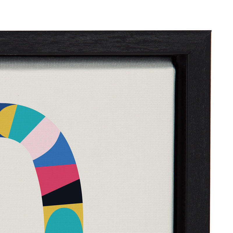 «Mid Century Modern Lemur» par Rachel Lee, 3 oiseaux, reproduction d'art sur toile encadrée, Noir