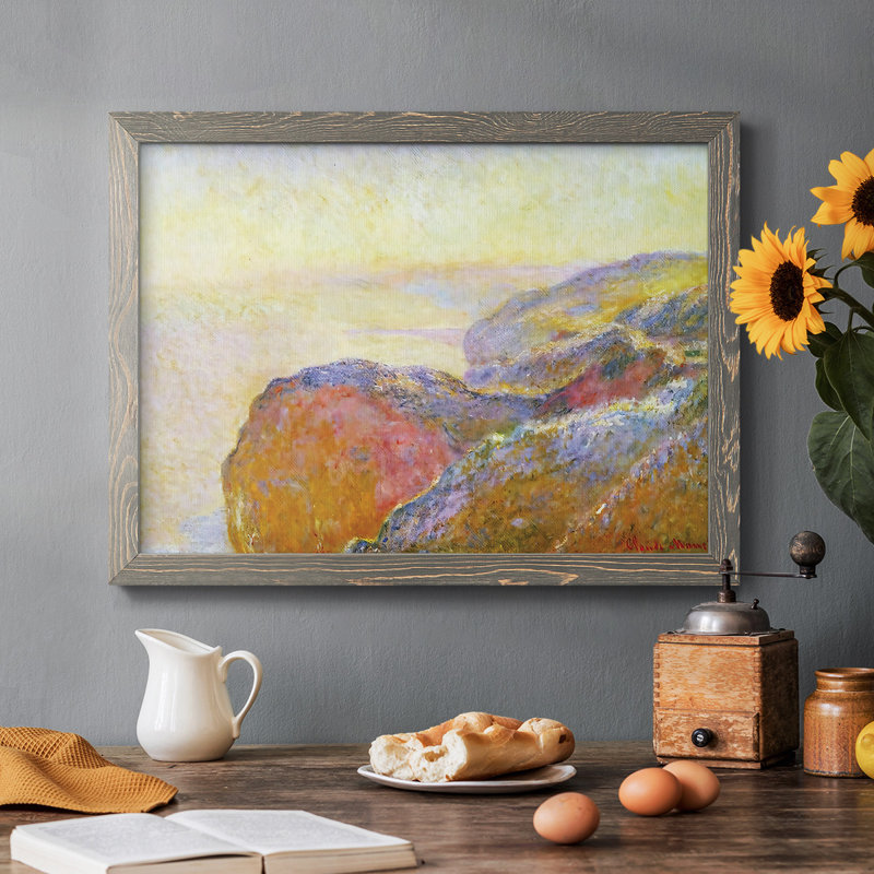 At At Val, reproduction d'art encadrée sur toile par Claude Monet, Gris, H 22 po x l 32 po x P 1,5 po