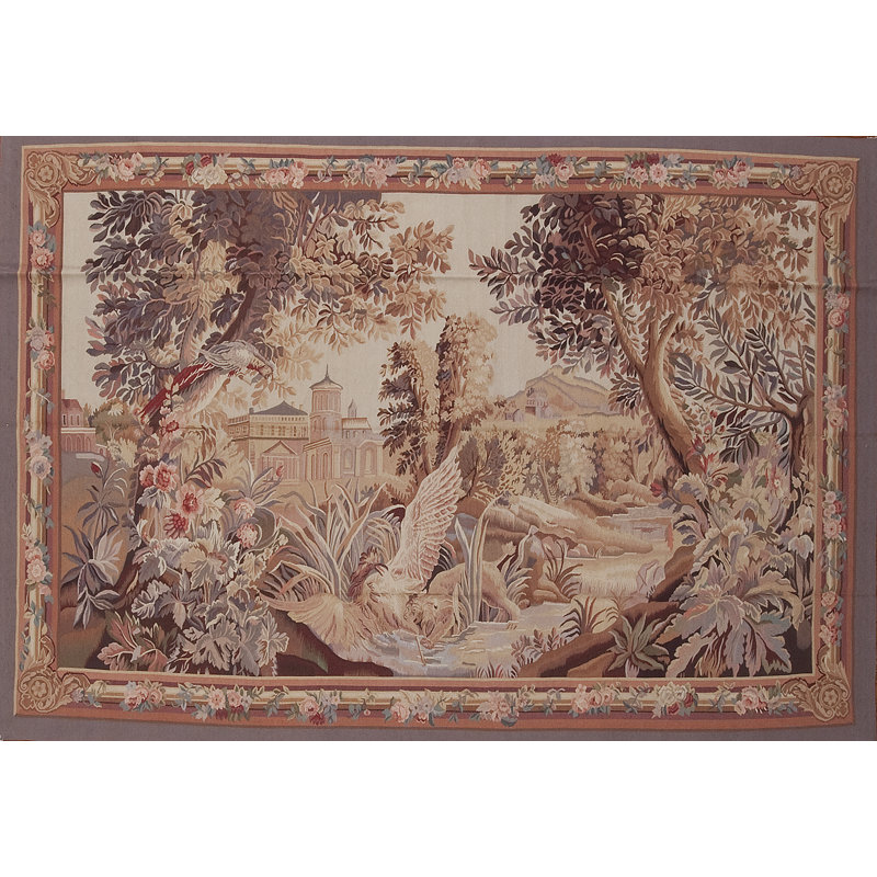 Pektap Hand Woven Wool Tapestry, Red/Brown, 72" H x 104" W