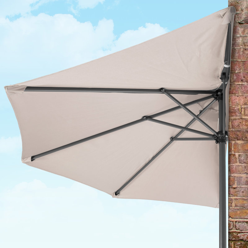 Eva Rectangular Balcony Parasol, 250cm H x 240cm W x 125cm D, Taupe