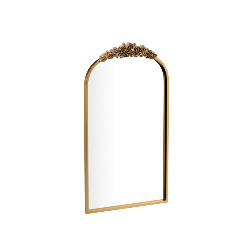 Embossed Arched Mirror, Bronze, 31" x 19"