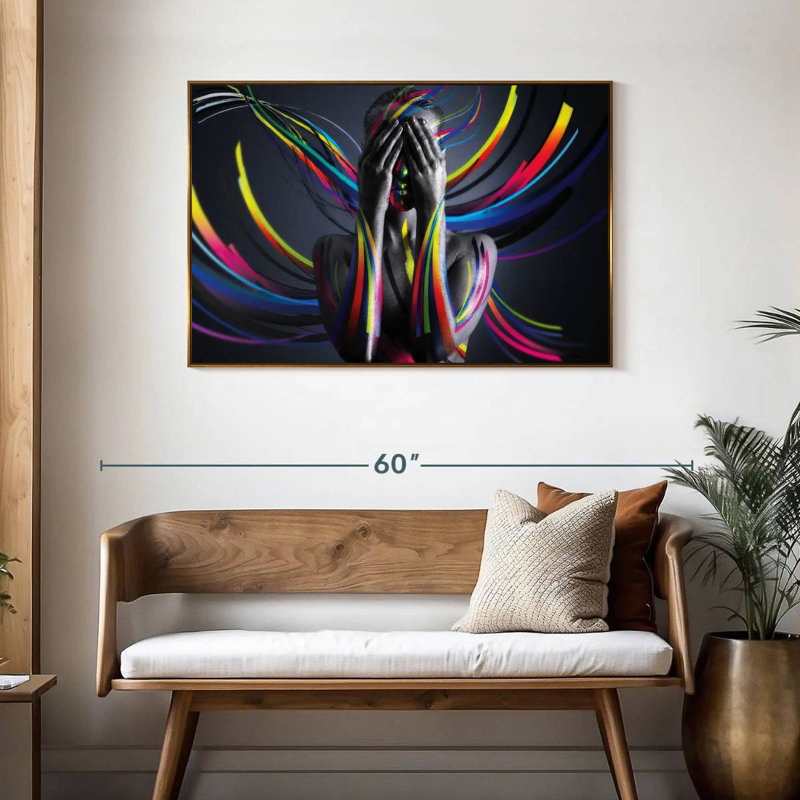 Couleurs unies I, Cadre flottant doré, 43 po x 29 po