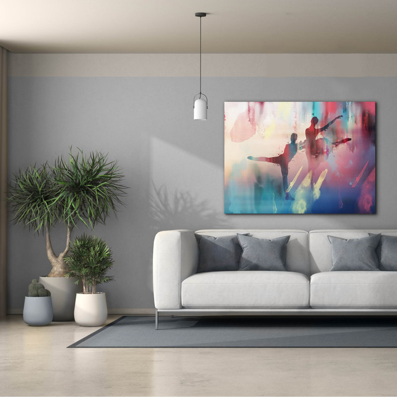 «Dancing» par Mark Ashkenazi, art mural sur toile, 54 po x 40 po, H 40 po x l 54 po x P 1,5 po