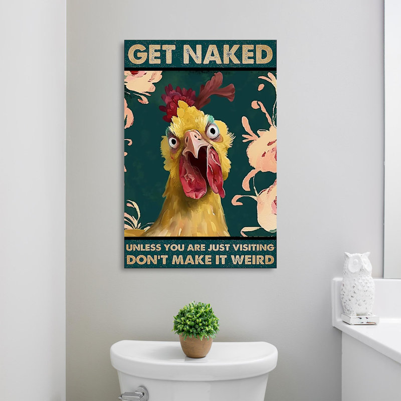 «Chicken Get Nake 1 - 1 pièce», impression sur toile, H 36 po x l 24 po x P 1,25 po