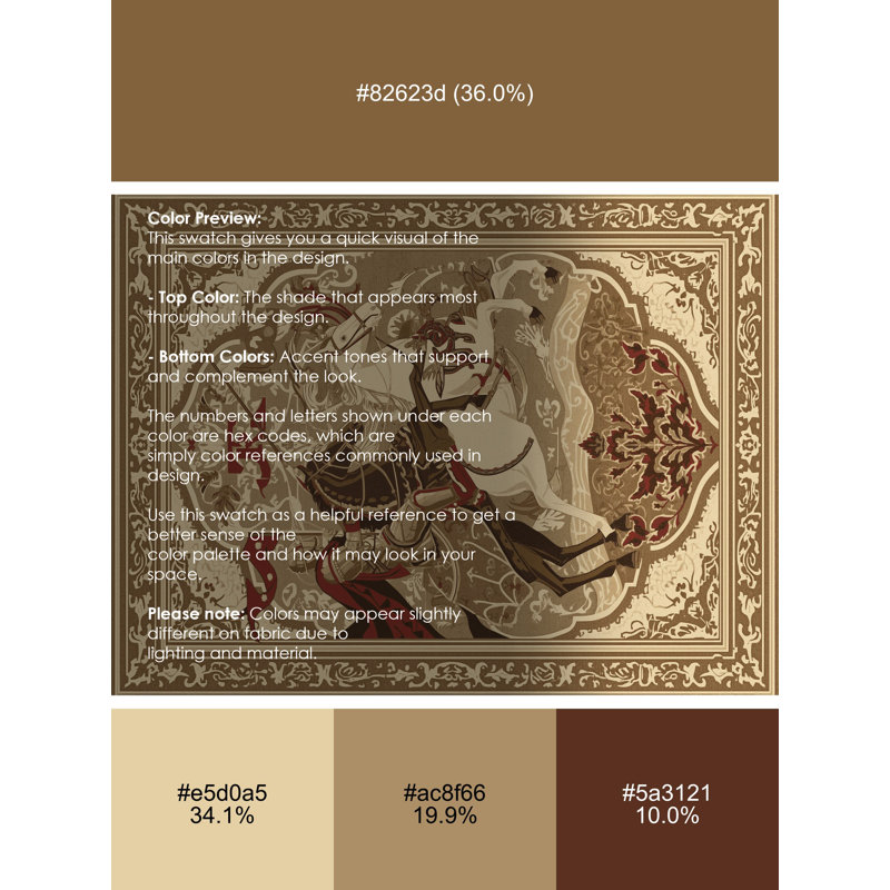 Tapis oriental décoratif brun et beige lavable à la machine Rayan, 2 x 5