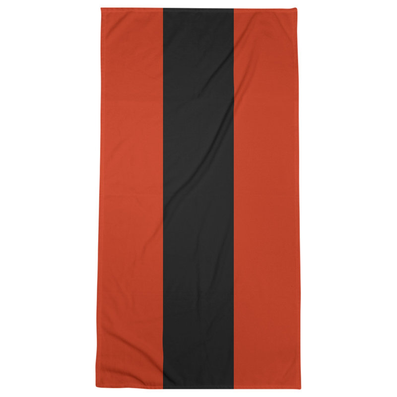 Vancouver Lightweight Beach Towel, Microfiber, Red/Black/Red