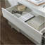 Bureau avec crédence, finition blanche