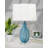 Turchese 29" Blue and Black Swirl Glass Table Lamp