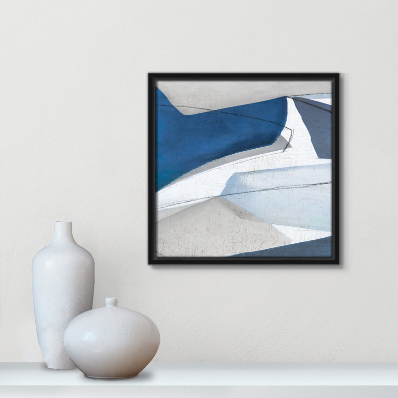 «Dynamic Drifts II» par Emma Peal, Cadre flottant noir, Pas de tapis, H 13,5 po x l 13,5 po x P 2 po