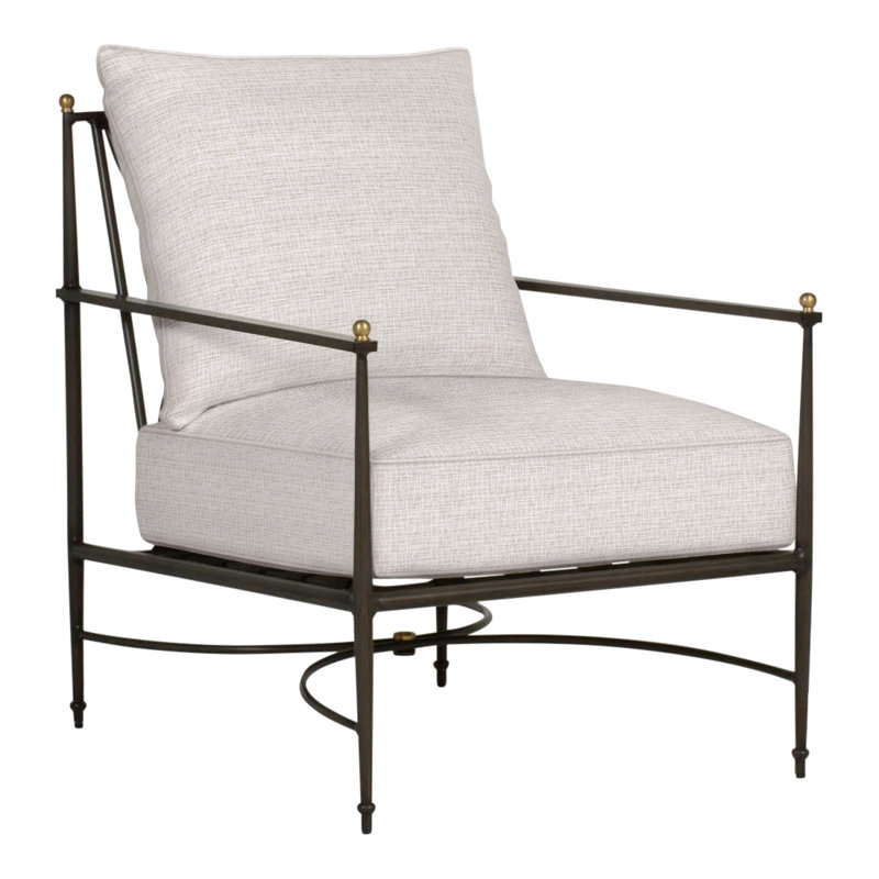 Chaise de patio avec coussins Roma, Welt, Perigold IceBreaker White Sands