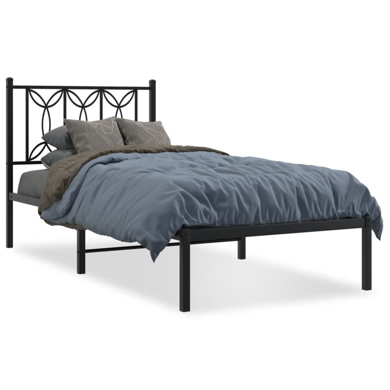 Gonzales Metal Bed, Black, 80 x 200cm