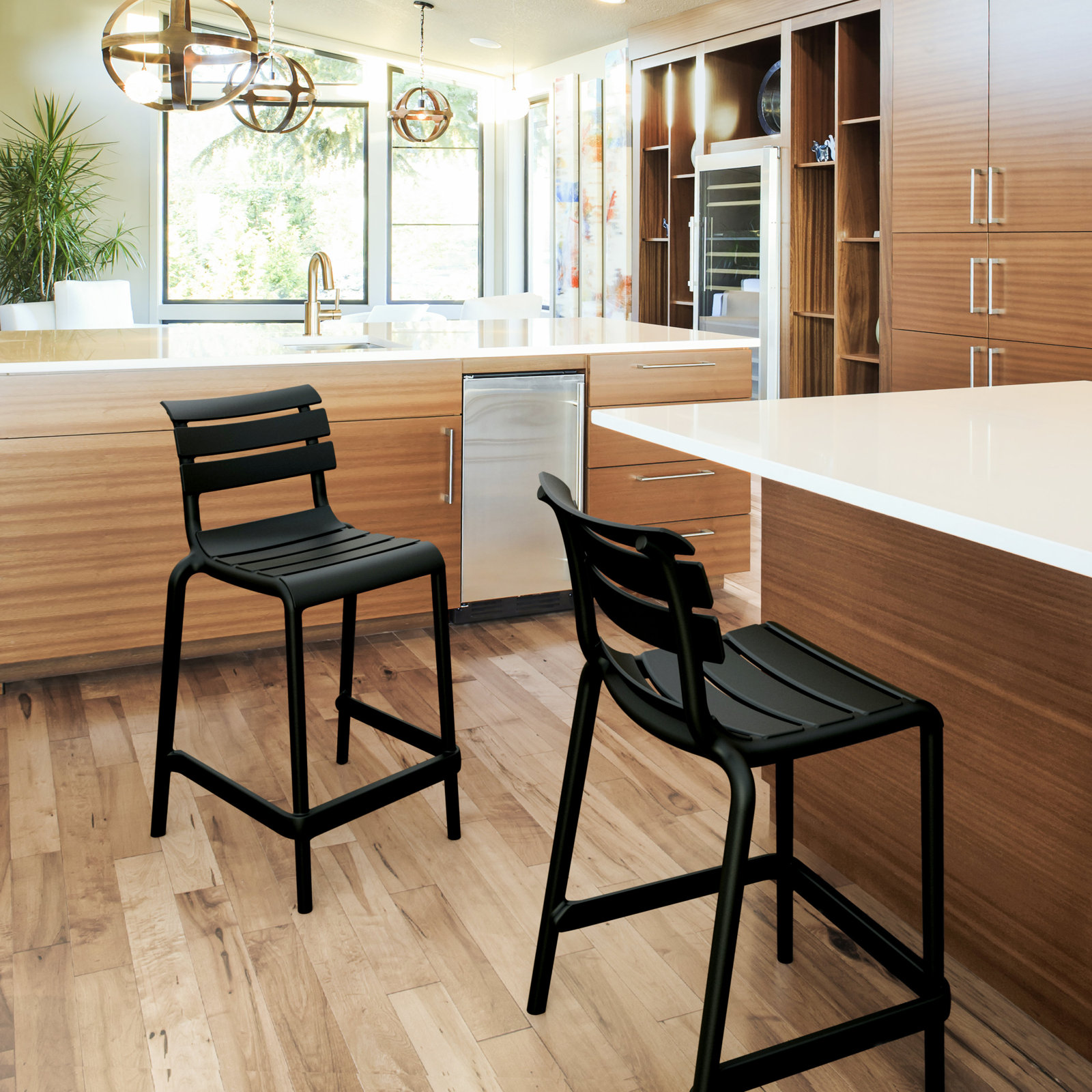 Helen Counter Height Stool, Black, 25.60"