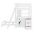 Twin Over Twin 8 Drawers Bunk Bed With Storage Bookcase, Lighted Desk And Outlets-1998020019