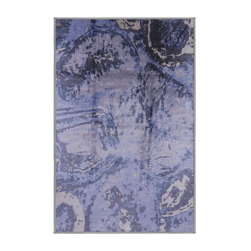Tapis abstrait bleu, Rectangle 4 pi x 6 pi