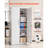 Metal Storage Cabinet, 68.9 in Lockable Steel Garage Cabinet with 4 Adjustable Shelves, 2 Magnetic Doors, 2 Keys, 5 Tiers Tool Storage for Pantry, Warehouse, Basement, Laundry, Office, White-148300193