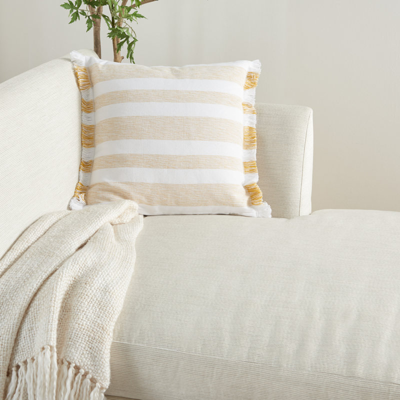  Housse de coussin carré et insert, Jaune