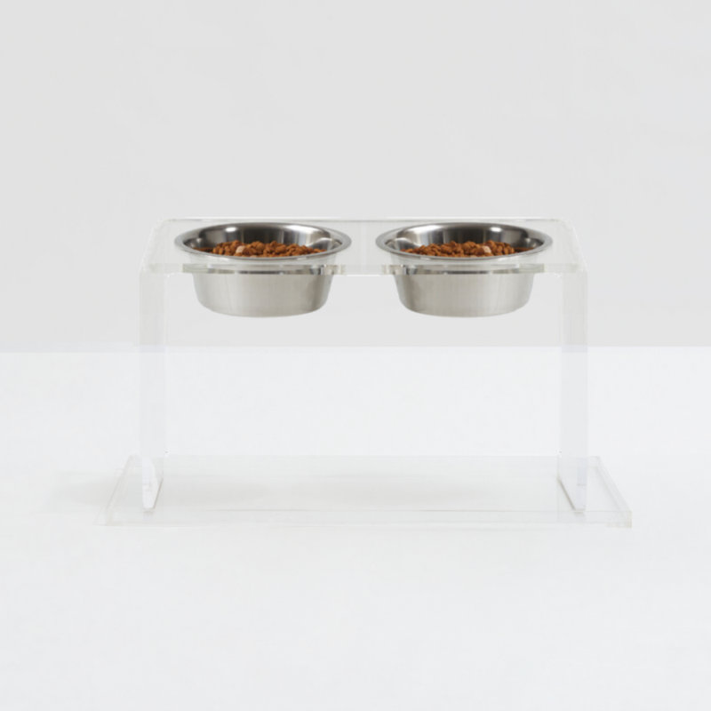 Clear Overflow Feeding Tray, Large