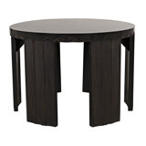 Fluted Solid Wood End Table