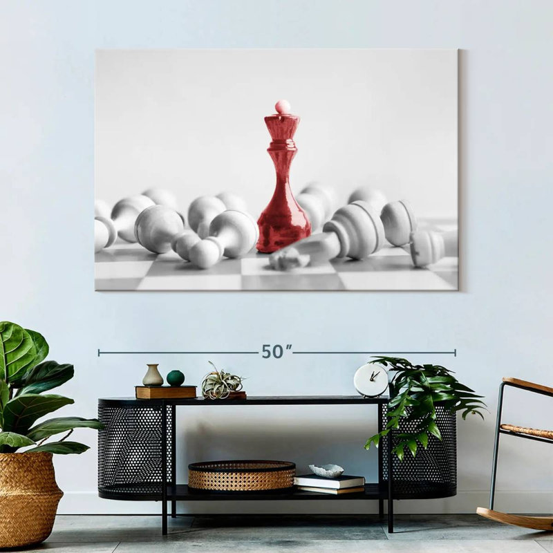" Chess Red Queen Canvas Print ", 34" H x 51" W x 1.25" D