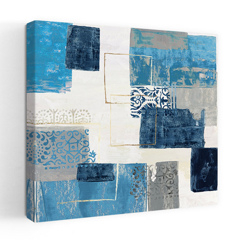 Guided I Abstract Geometric Modern Art, 18" H x 18" W