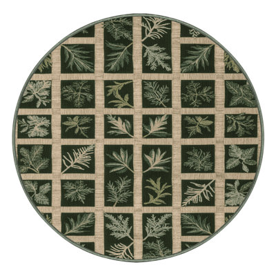 Machine Washable Nature Green Area Rug