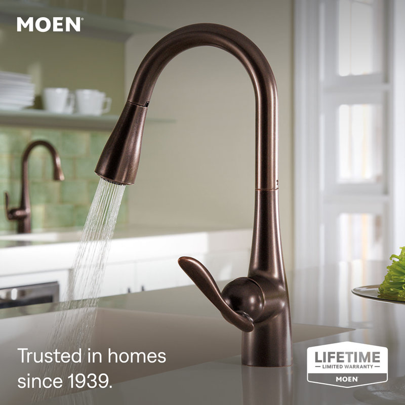 Moen Arbor MotionSense Wave Single Handle Pulldown Kitchen Faucet with Power Clean Technology, Oil Rubbed Bronze