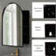 Armoire de salle de bain avec miroir et tablette ajustable Enchantment, armoire encastrée arquée en métal noir mat encastré 24 po x 36 po, noir, tablettes encastrées, design tendance-347310196