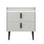 Table de chevet avec 2 tiroirs, table de chevet avec plateau en marbre, table d'appoint moderne-1963074026