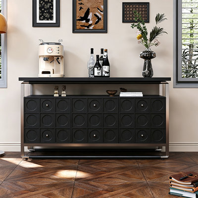 Medieval-style  carved  sideboard