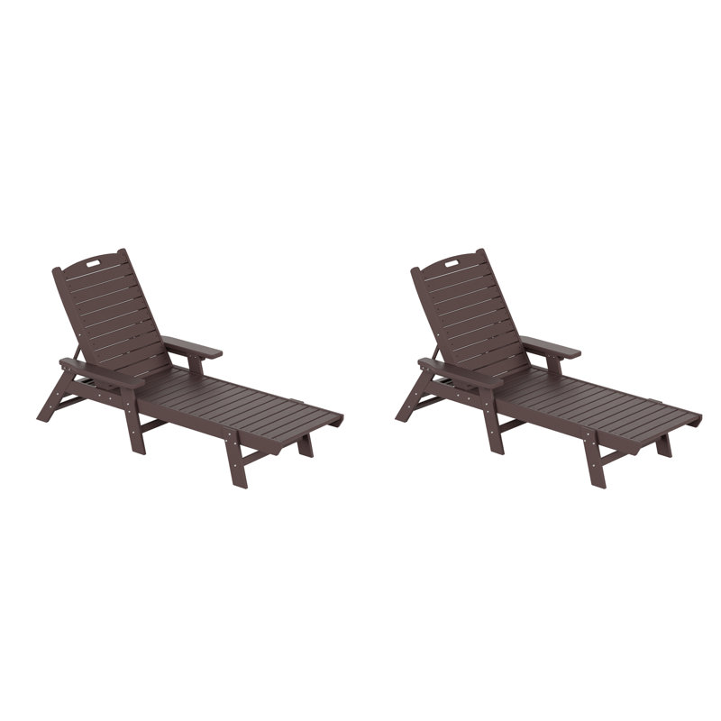 Chaise longue inclinable de 46,7 po Laguna, Brun foncé