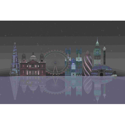 London London Skyline Night Reflections