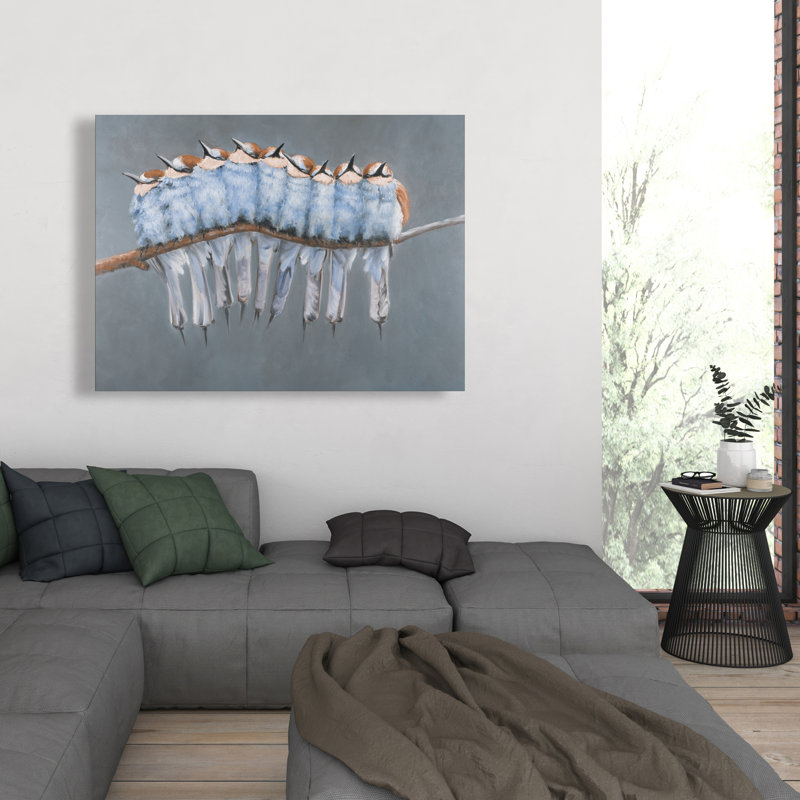 «Bunch of Small Birds on a Branch», art mural sur toile