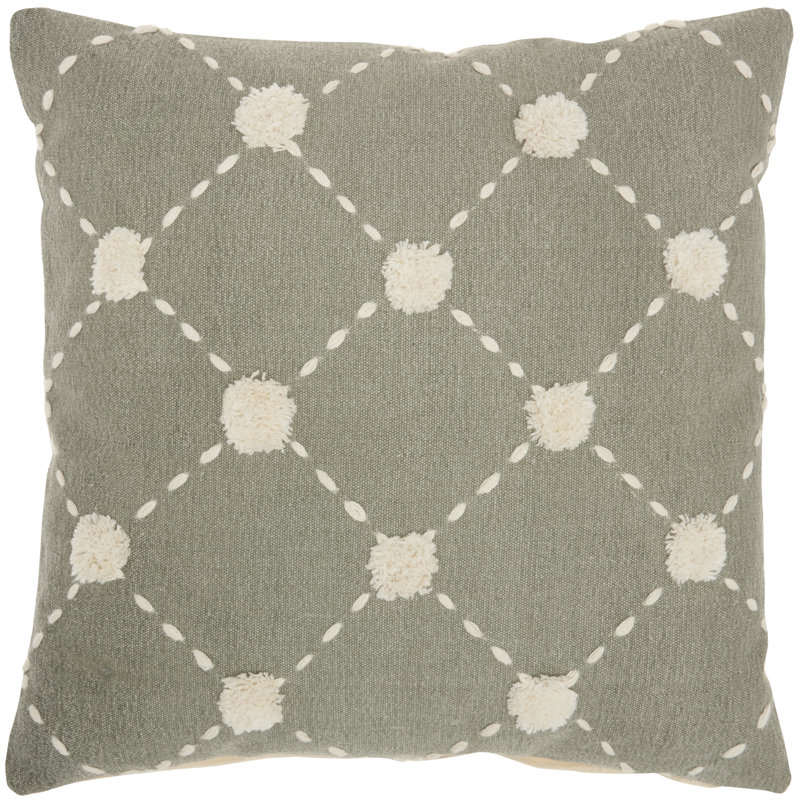  Housse de coussin carré et insert, Sauge