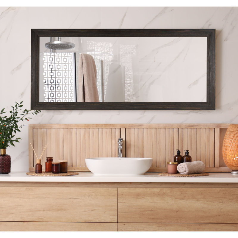 Miroir de salle de bain Dakston, Espresso, 35,25 po x 47,75 po