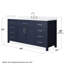 Meuble-lavabo simple autoportant de 66 po avec plateau en quartz Beckett-108352146-108352148-108352149