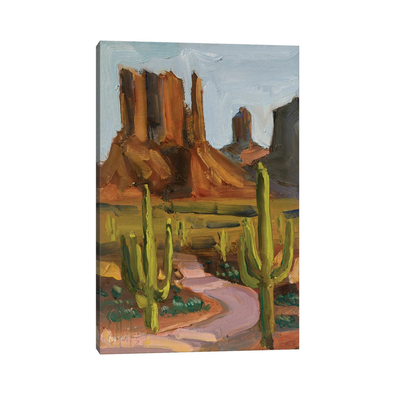 Paysage de canyon - reproduction d'art murale - toile tendue, 12" x 8", Gallery Wrapped Canvas, Sans cadre