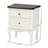 Baxton Studio Darlene Classic and Traditional French White and Cherry Brown Finished Wood 2-Drawer End Table