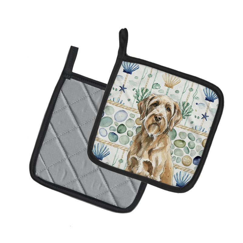 Paire de poignées en verre Spinone Italiano
