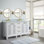 Ensemble de meuble-lavabo double 61 "avec miroir Schreck